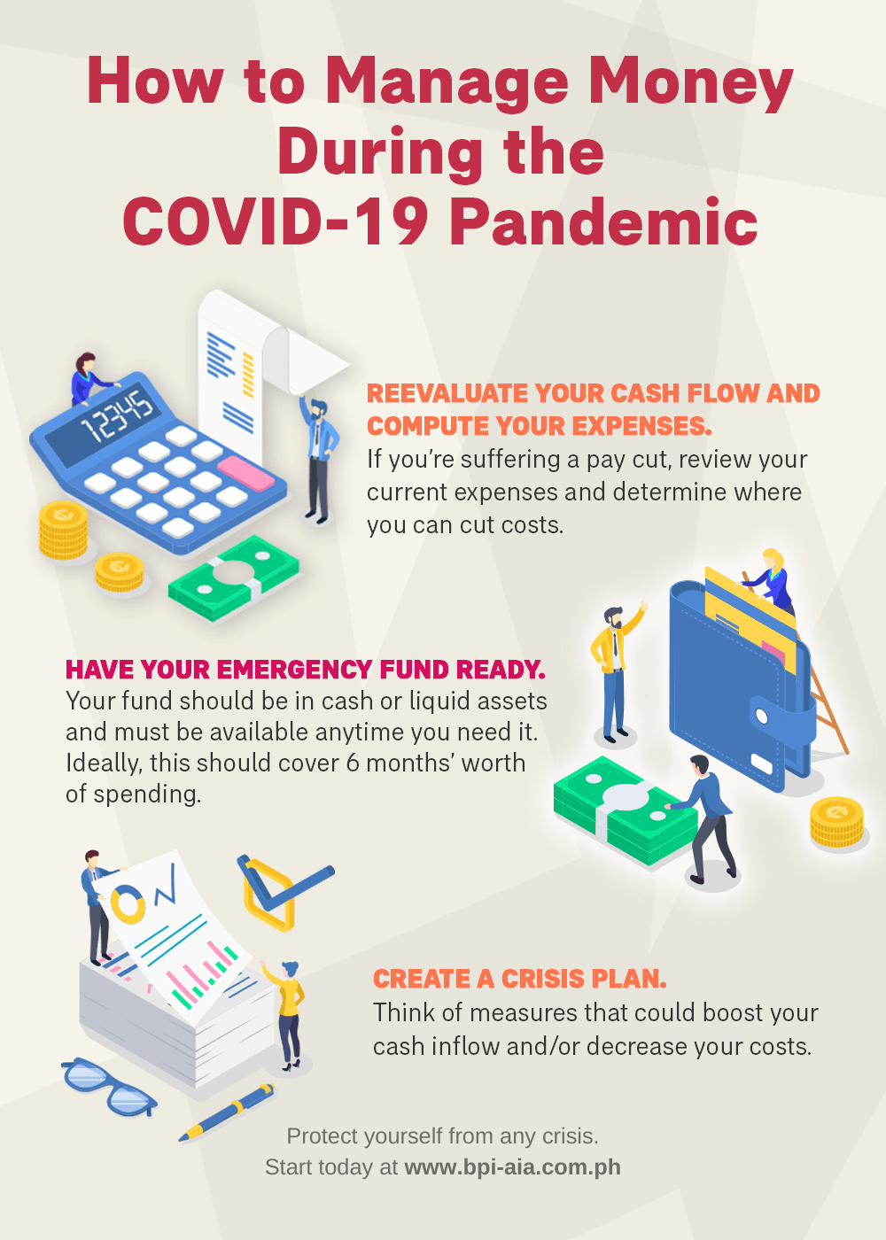 How to Manage Money During the COVID-19 Pandemic inforgraphics