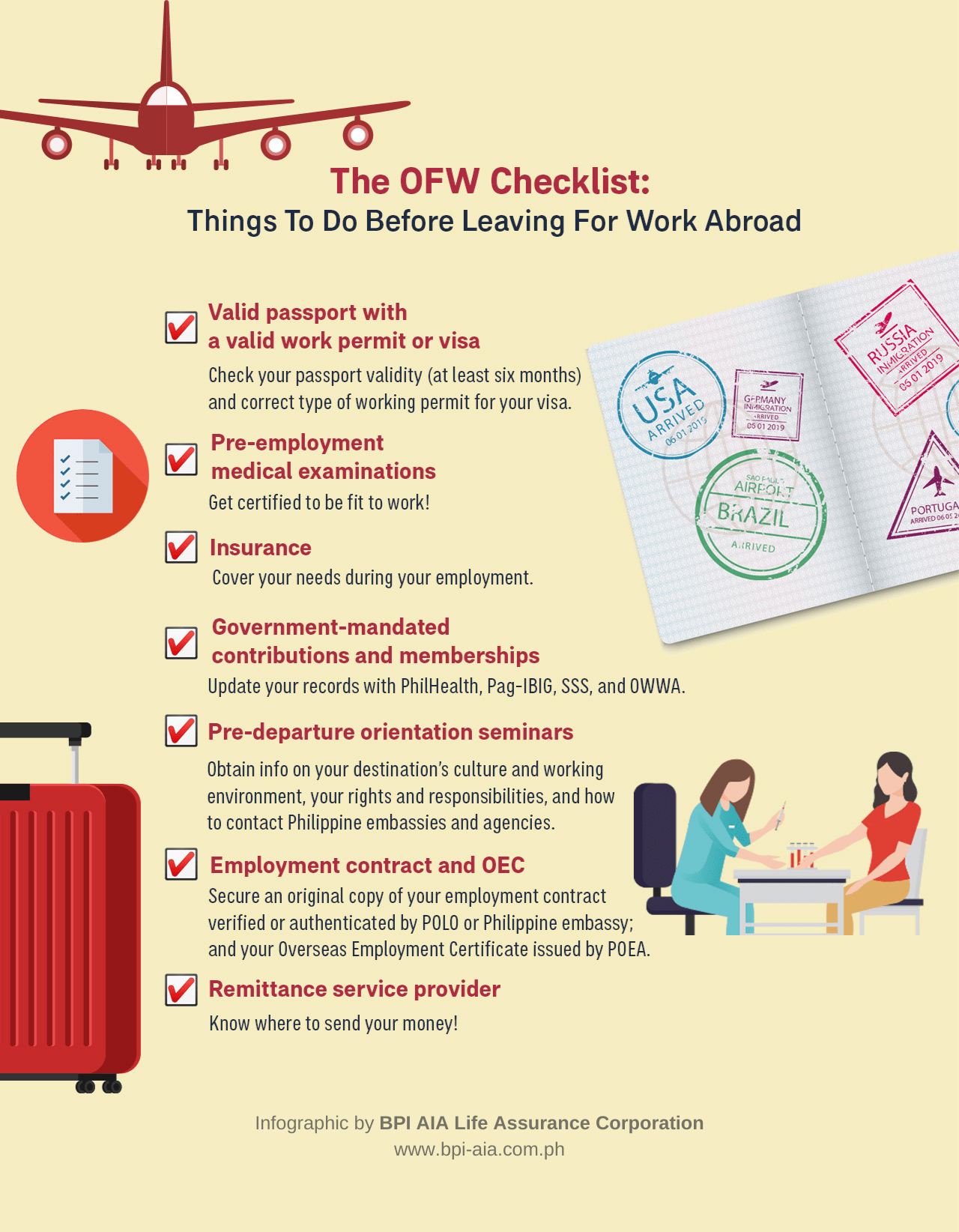 [Infographic] OFW’s Checklist Before Flying Abroad